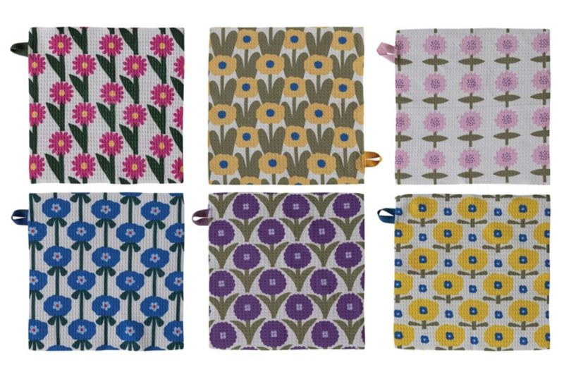 Bold Floral Microfiber Dishcloth