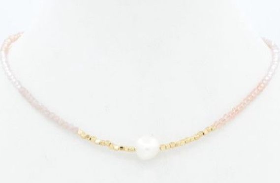 The Bobby Necklace | Pink Quartz