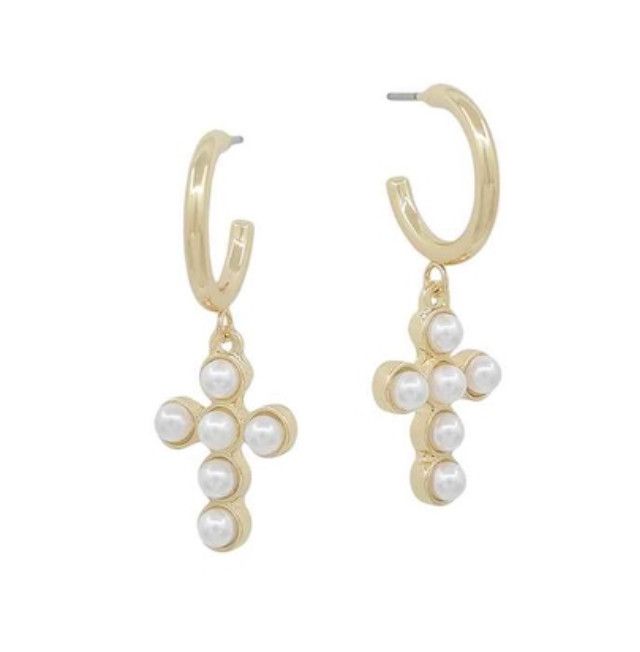The Scout Pearl Earrings, Color: Gold