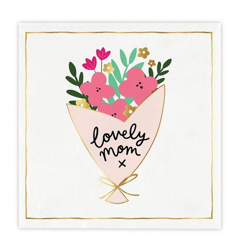 Lovely Mom Foil Beverage Napkin