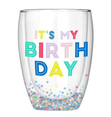 It&#39;s My Birthday Double Wall Glass