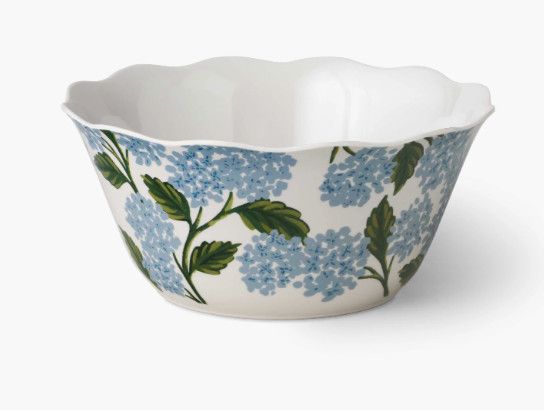 Rifle Paper Co. Hydrangea Melamine Serving Bowl
