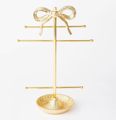 Gold Bow Jewelry Stand