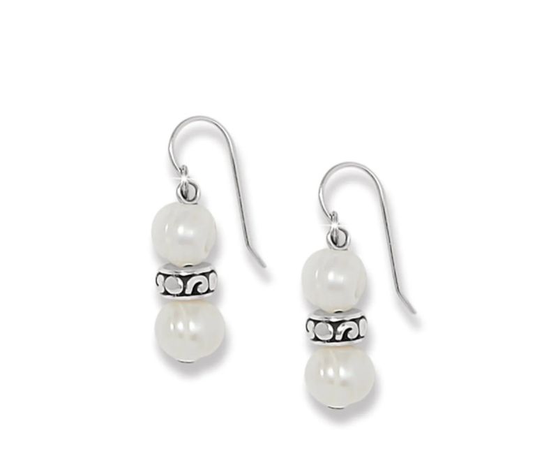 Contempo Heart Pearl French Wire Earrings