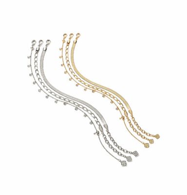 The Kassie Set of 3 Chain Bracelets