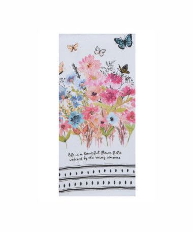Wrapped in Grace Flower Field Terry Towel