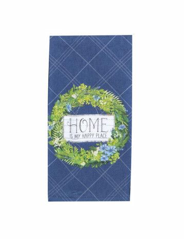 Love Grows Here Wreath Tea Towel
