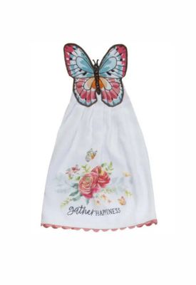 Garden Butterfly Hang-Up Tea Towel
