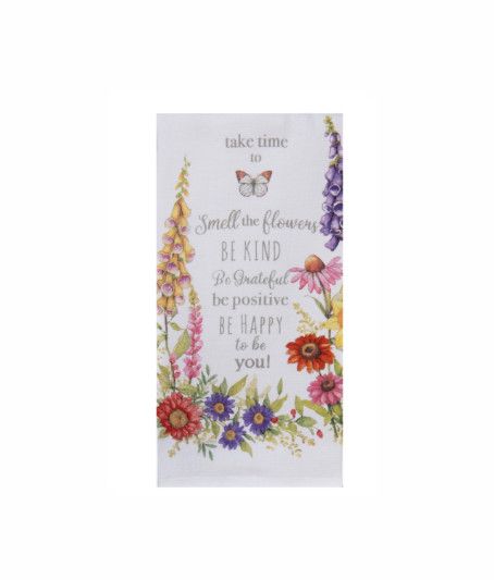 Garden Walk Smell the Flowers Tea Towel