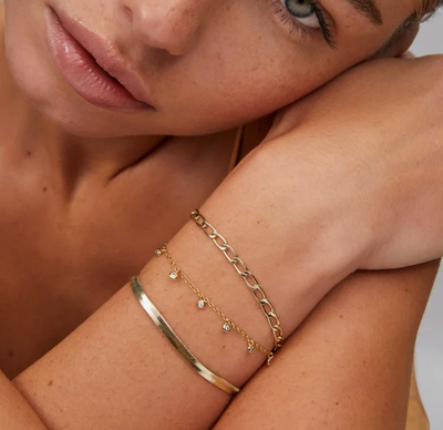 The Kassie Set of 3 Chain Bracelets