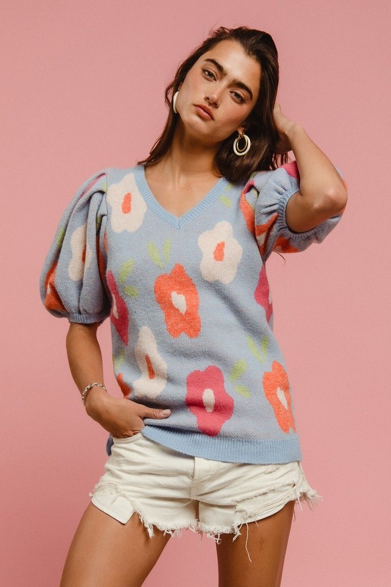 The Willow Top, Color: Blue, Size: S