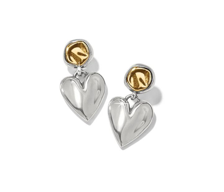 Cascade Heart Post Drop Earrings