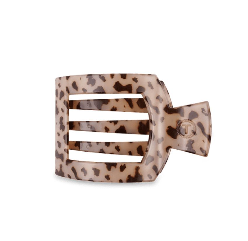 Teleties™ Flat Square Hair Clip | Blonde Tortoise, Size: Small