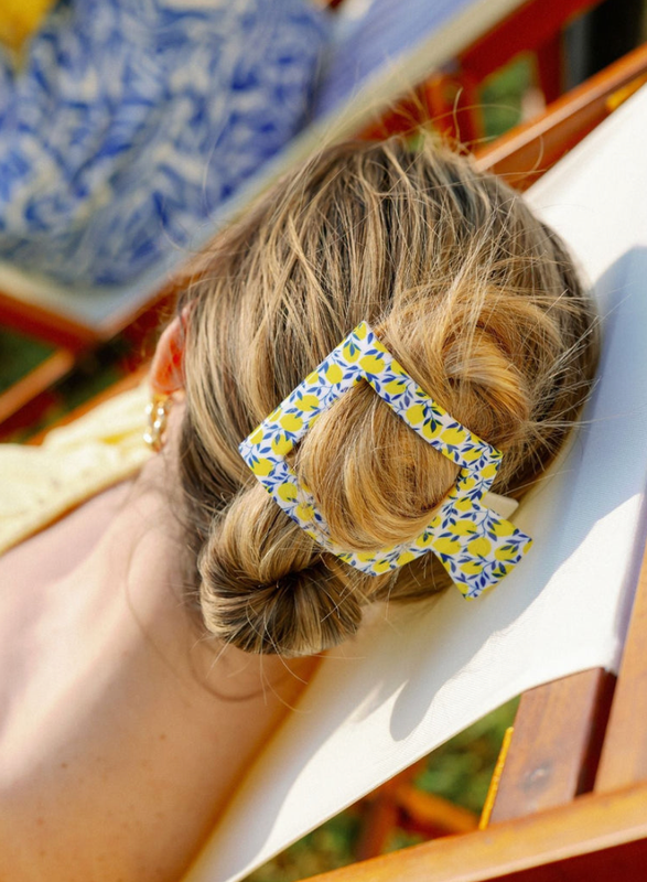 Teleties™ Flat Square Hair Clip | Limoncello