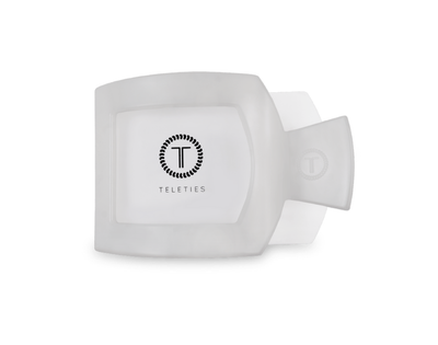 Teleties™ Flat Square Hair Clip | Coconut White