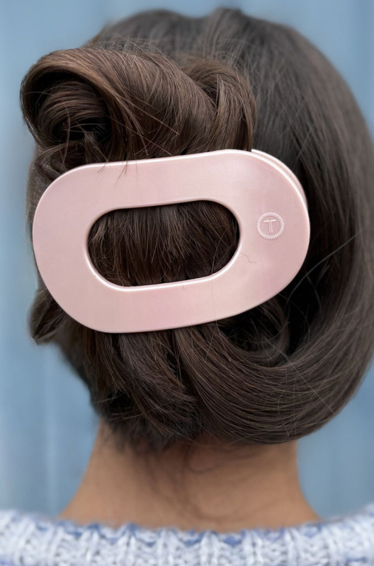 Teleties™ Flat Round Hair Clip | Pearly Pink