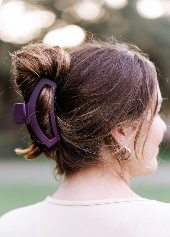 Teleties™ Open Hair Clip | Burgundy Bliss