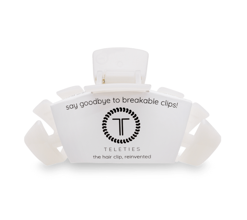 Teleties™ Classic Hair Clip | Coconut White