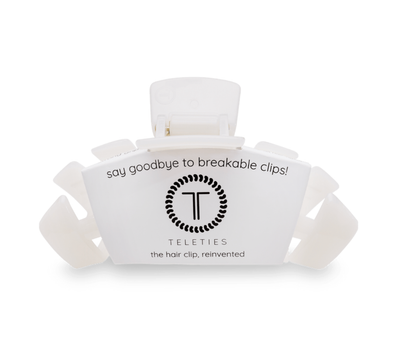 Teleties™ Classic Hair Clip | Coconut White
