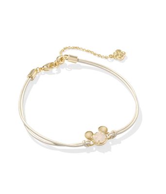 Disney x Kendra Scott | Mickey Mouse Corded Bracelet Gold Iridescent Drusy