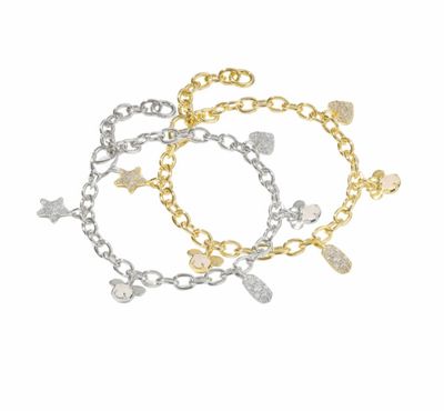 Disney x Kendra Scott | Mickey Minnie Charm Bracelet Iridescent White Mix