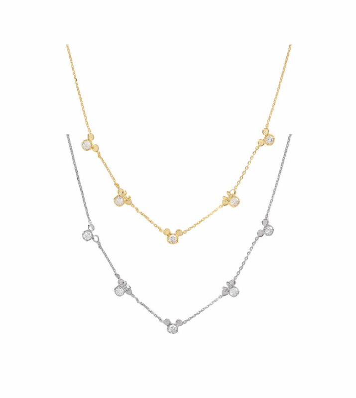 Disney x Kendra Scott | Mickey Minnie Mouse Strand Necklace White Crystal