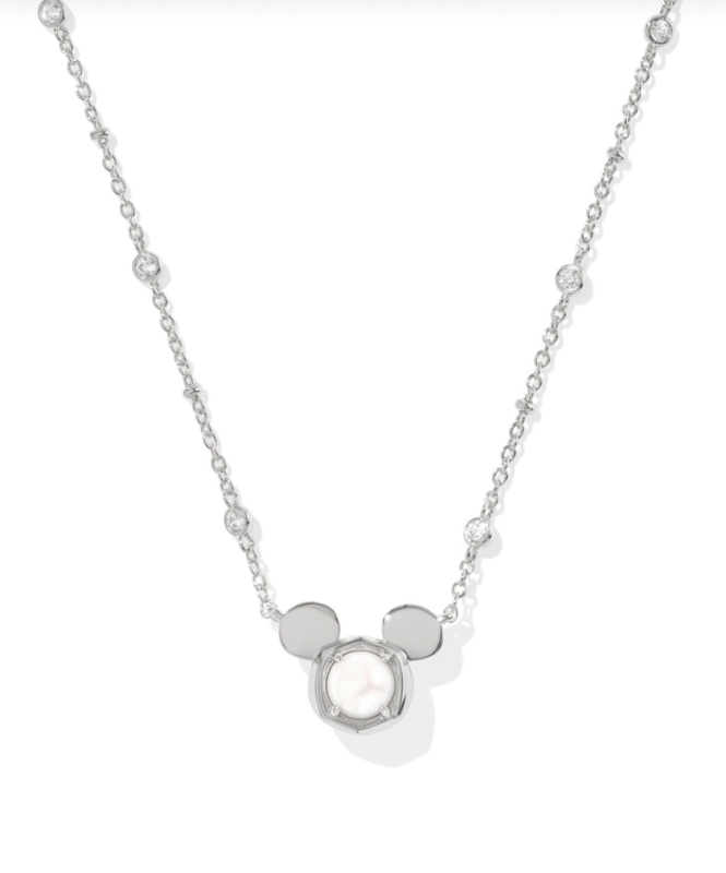 Disney x Kendra Scott | Mickey Mouse Pendant Necklace White Pearl