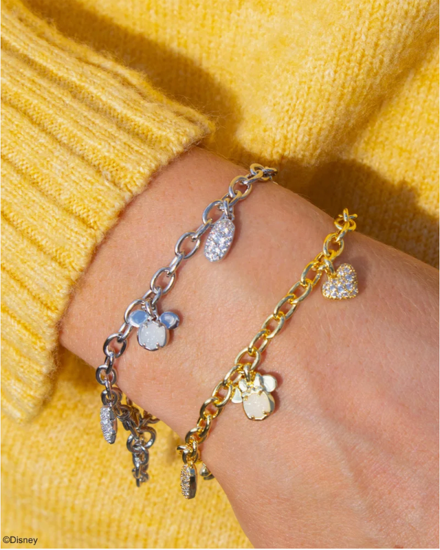 Disney x Kendra Scott | Mickey Minnie Charm Bracelet Iridescent White Mix