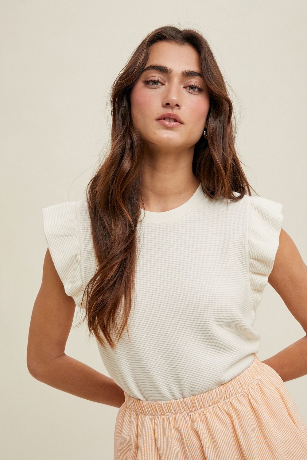 The Killeen Top, Color: Cream, Size: S