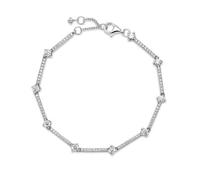 PANDORA™ Stainless Sparkling Pave Bars Bracelet