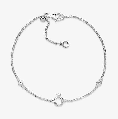 PANDORA™ Sparkling Crown Chain O Bracelet 7.9 (20)