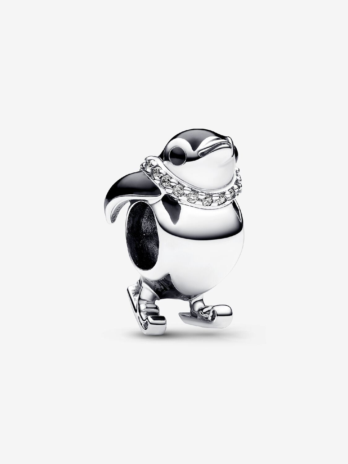 PANDORA™ Skiing Penguin Silver Charm