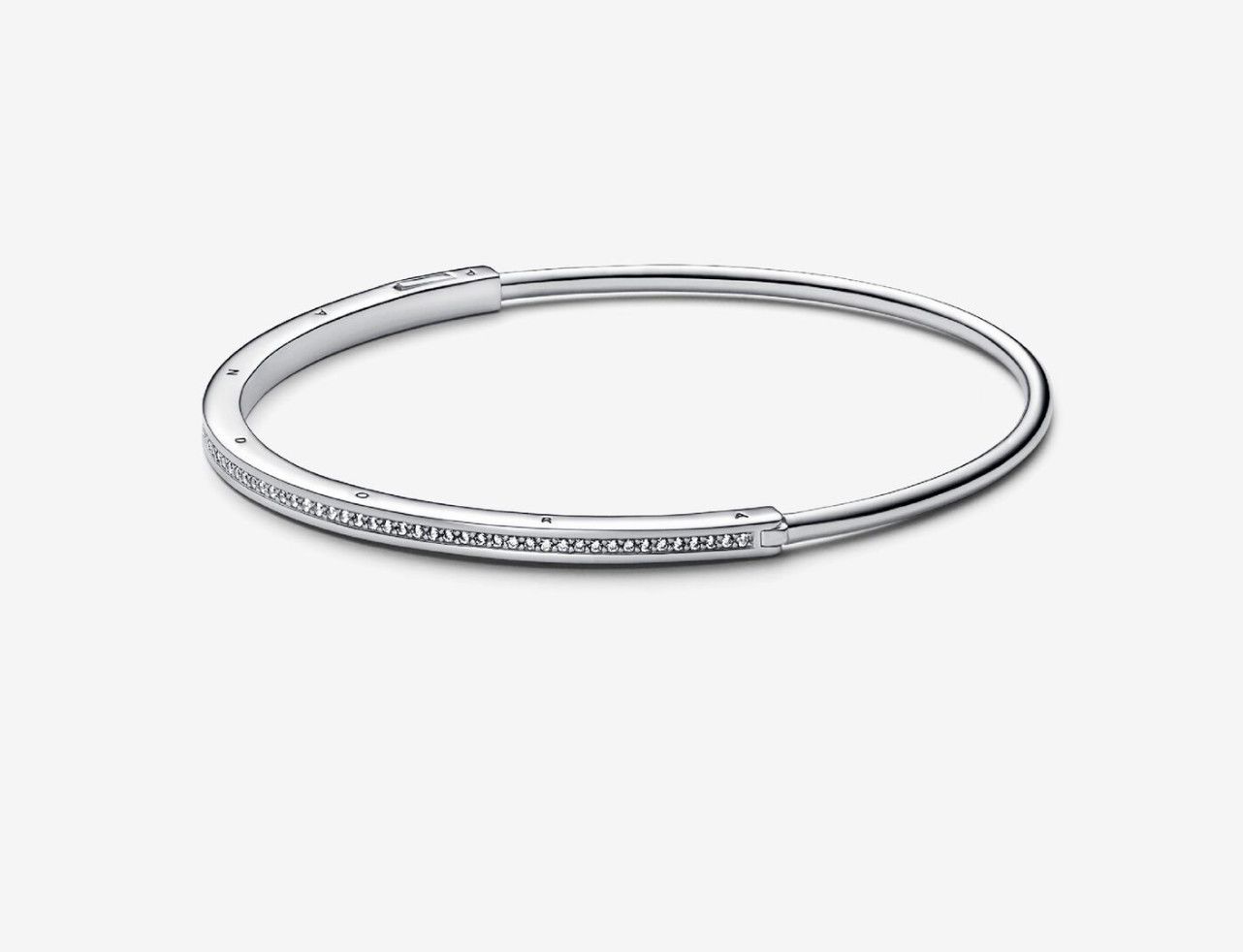PANDORA™ Signature I-D Pavé Bangle Sterling Silver