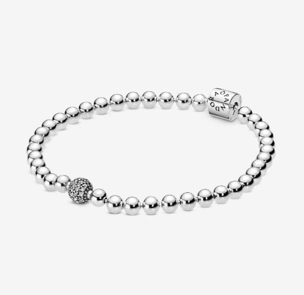 PANDORA™ Beads + Pavé Bracelet Sterling Silver