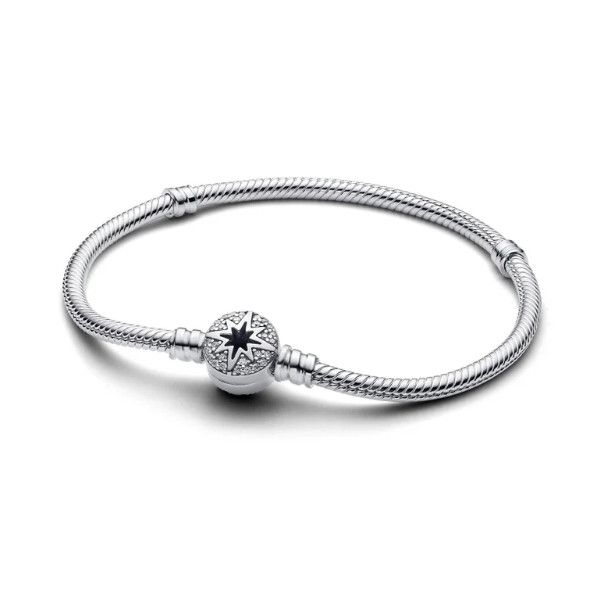 PANDORA™ North Star Clasp Snake Chain Bracelet Sterling Silver