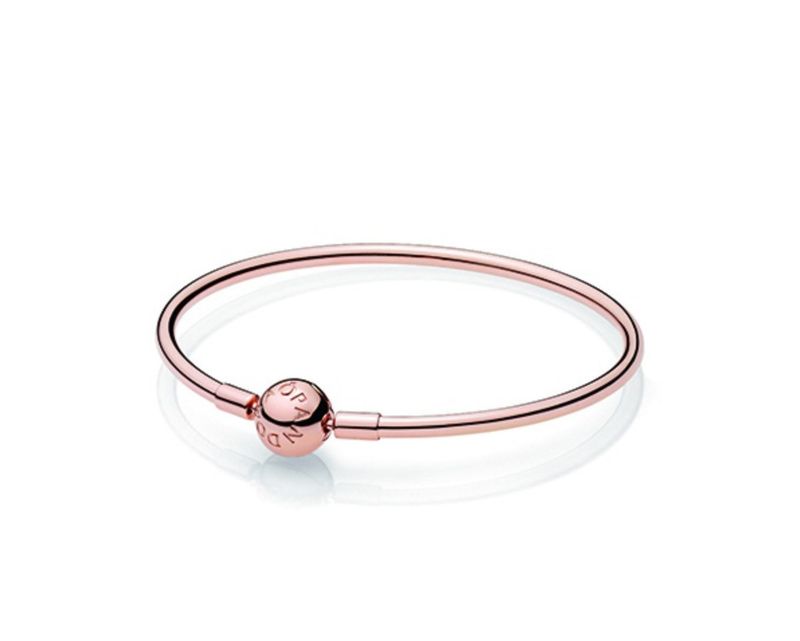 PANDORA™ Moments Bangle 14k Rose Gold Plating