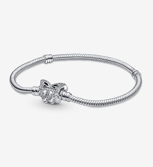 PANDORA™ Moments Butterfly Clasp Snake Chain Bracelet Sterling Silver