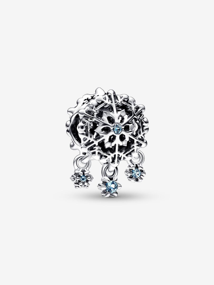 PANDORA™ Icy Snowflake Drop with Blue Charm