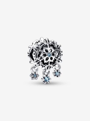 PANDORA™ Icy Snowflake Drop with Blue Charm