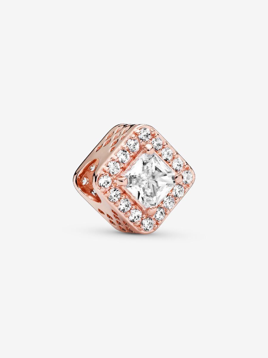 PANDORA™ Rose Gold Geometric Radiance Charm