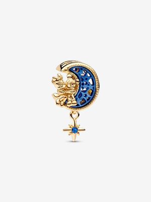 PANDORA™ Gold Disney Mickey and Minnie Mouse Crescent Moon Charm