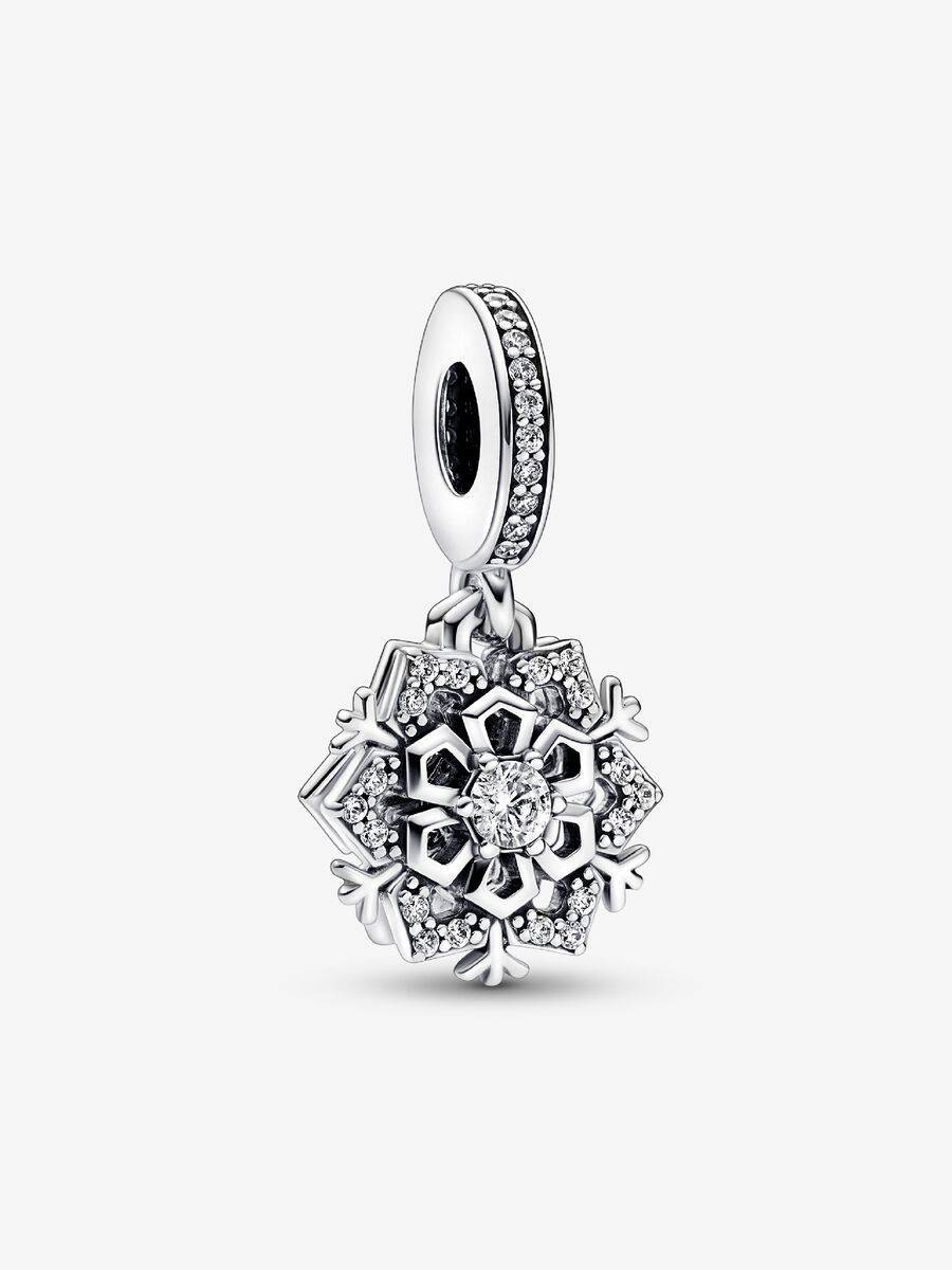 PANDORA™ Sparkling Snowflake Double Dangle Charm