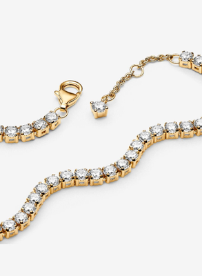 PANDORA™ 14k Gold Plated Tennis Bracelet