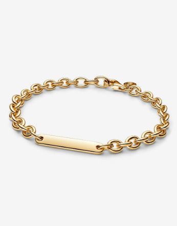 PANDORA™ Engravable Bar 14k Gold Plated Bracelet