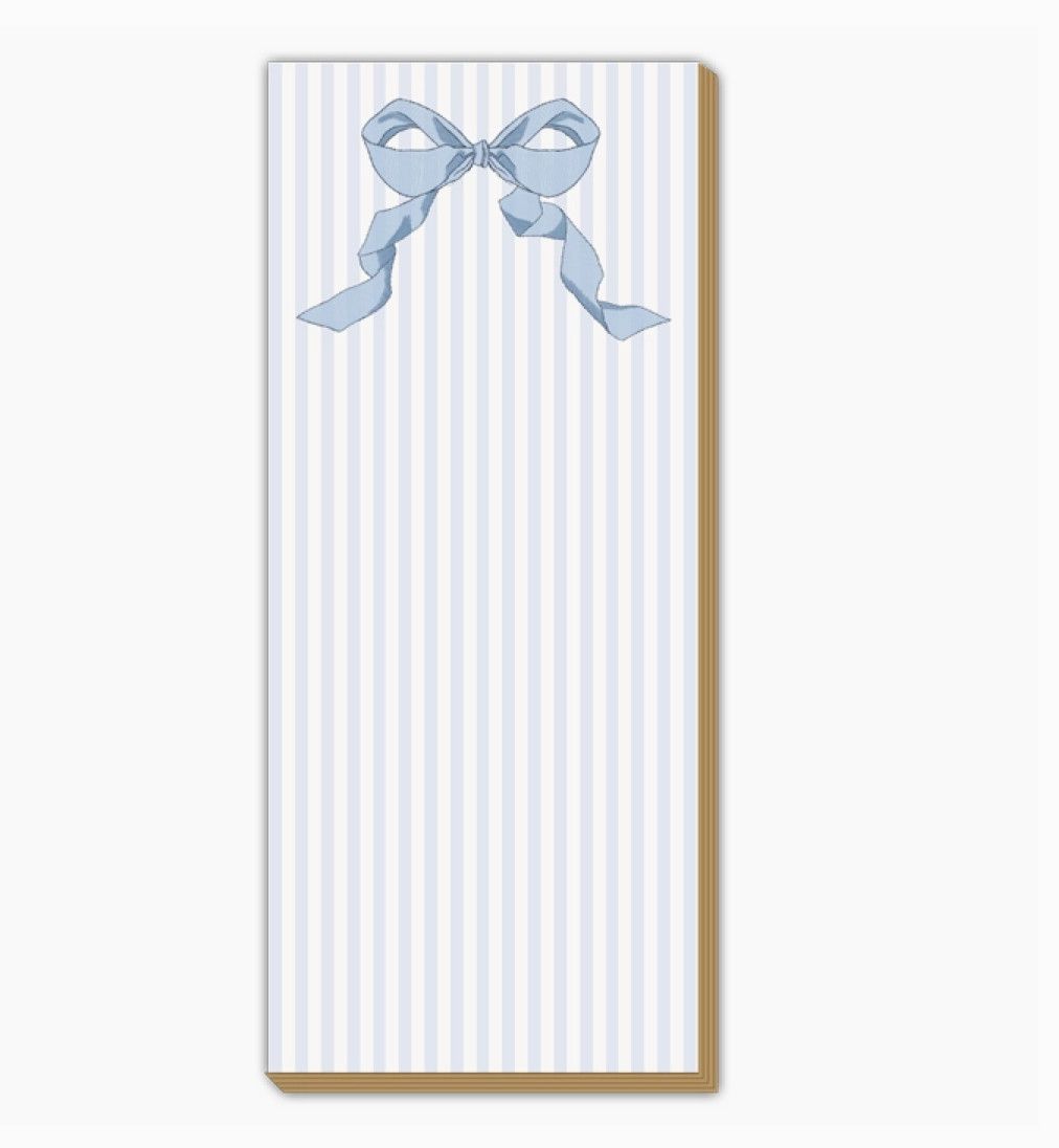 French Blue Bow on Stripe Luxe Skinny Pad