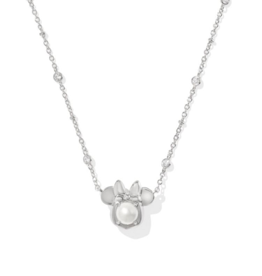 Disney x Kendra Scott | Minnie Mouse Pendant Necklace Silver White Pearl