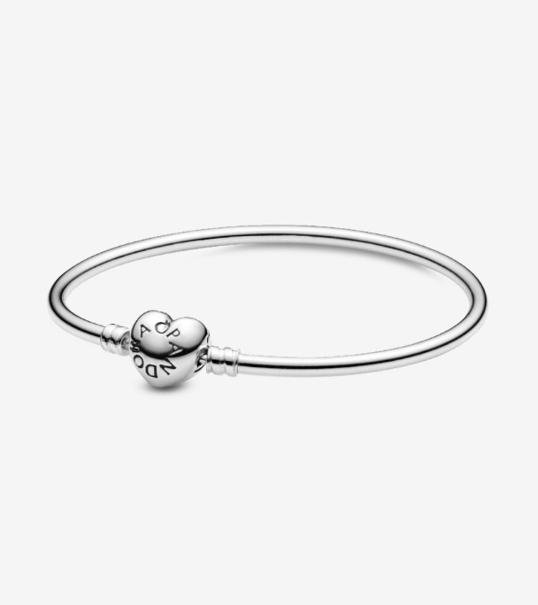 PANDORA™ Moments Heart Clasp Bangle Sterling Silver