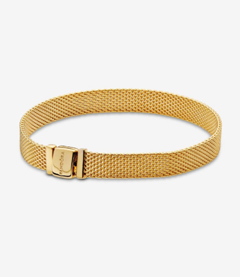PANDORA Reflexions™ Mesh Bracelet 14k Gold Plating