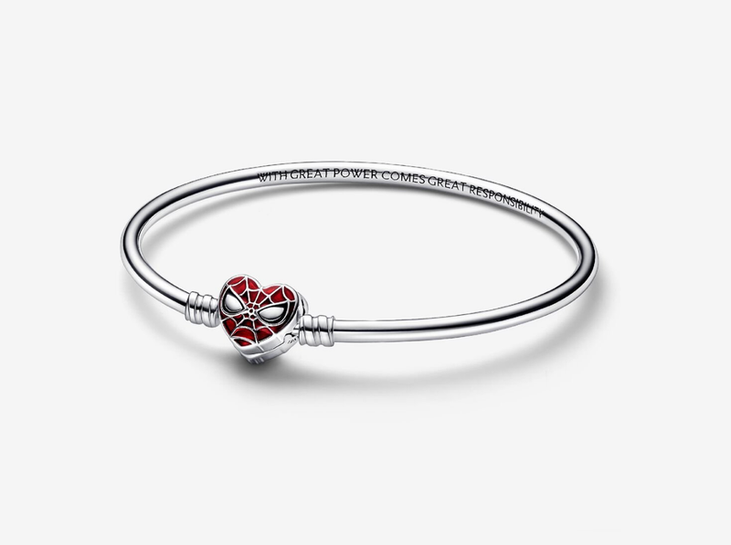PANDORA™ Moments Marvel Spider-Man Mask Clasp Bangle Sterling Silver