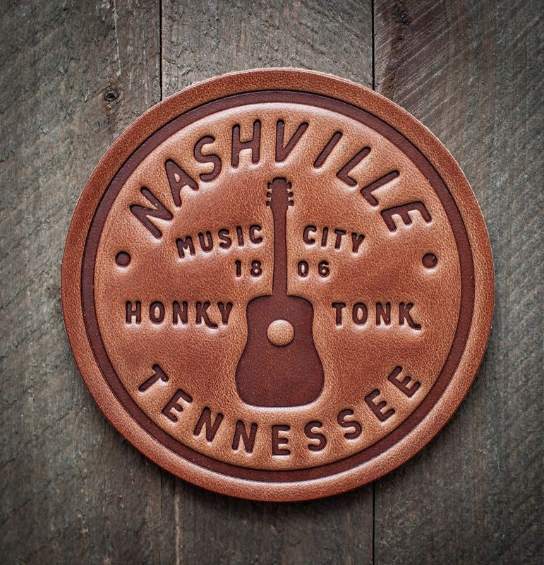 Nashville Leather Coaster
